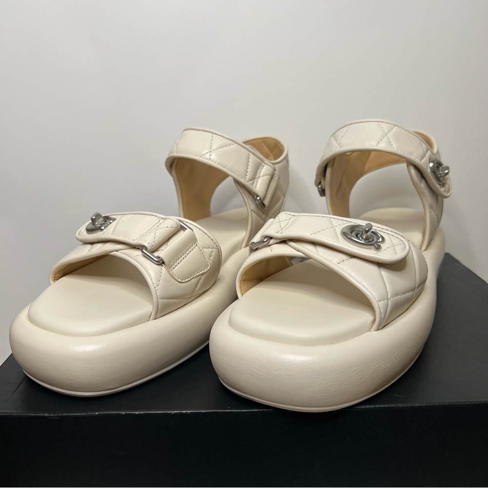 Coach Women’s Peyton Leather Sandal Platform Chunky Size 9.5‎ NWOB
